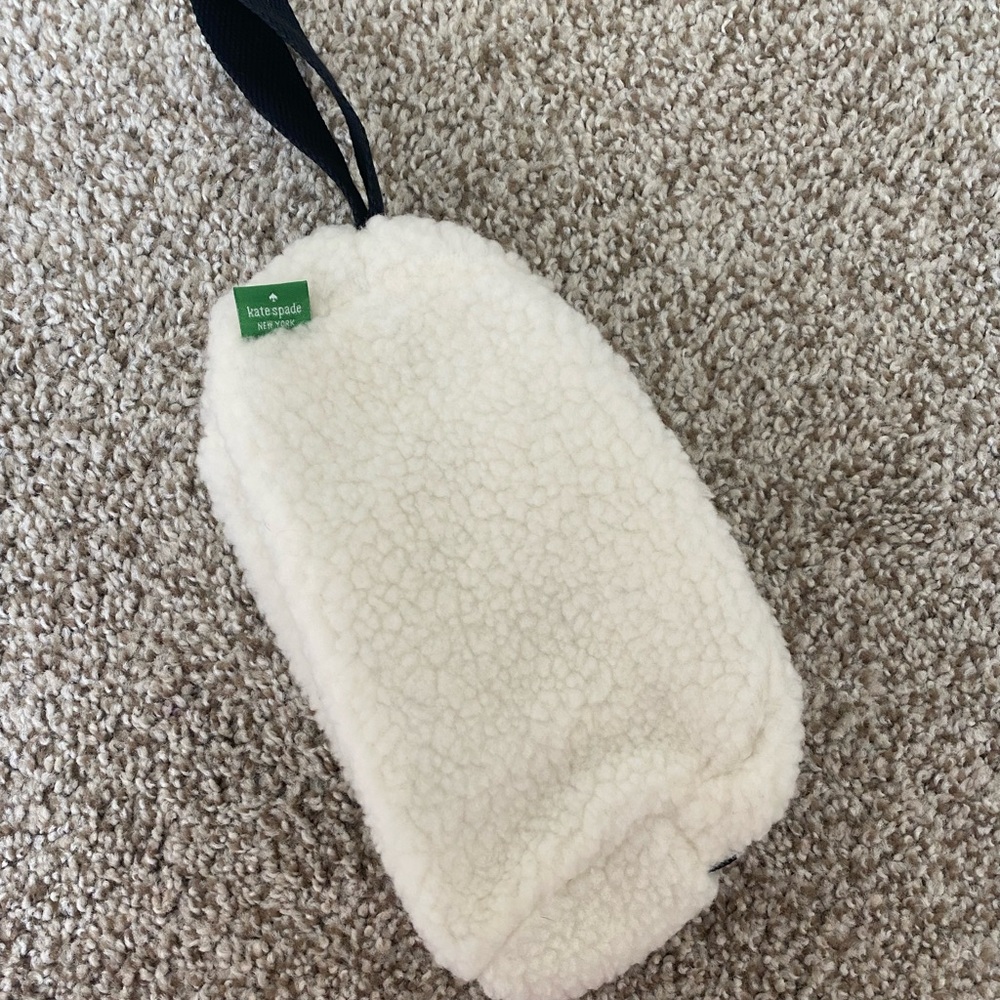 Kate Spade Cream Sherpa Wristlet